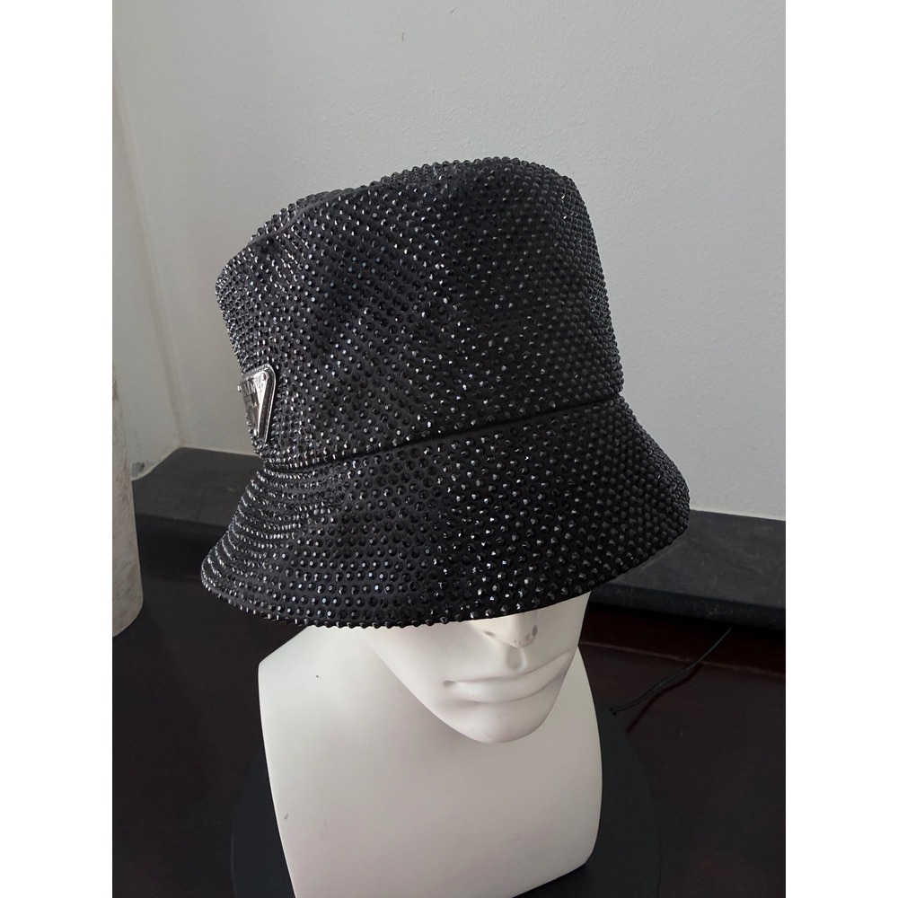 Prada 1HC137 crystal-embellished satin bucket hat - Picture 6 of 9